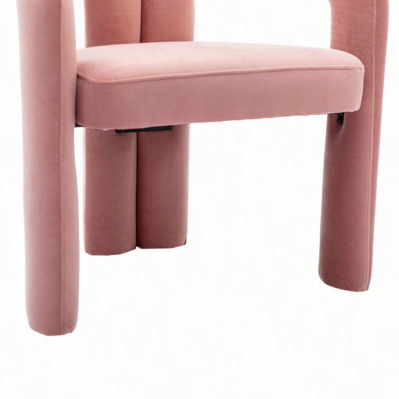 Ensemble de 2 fauteuils d'appoint / de salle à manger / de barils en tissu de velours de conception contemporaine (velours)