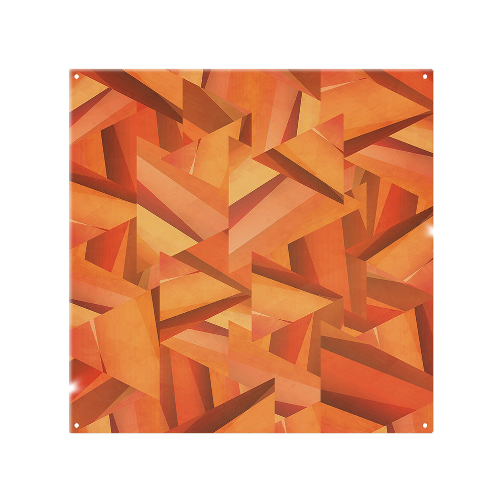Autumn Coloured Geometric Triangle Patterns Splash Back