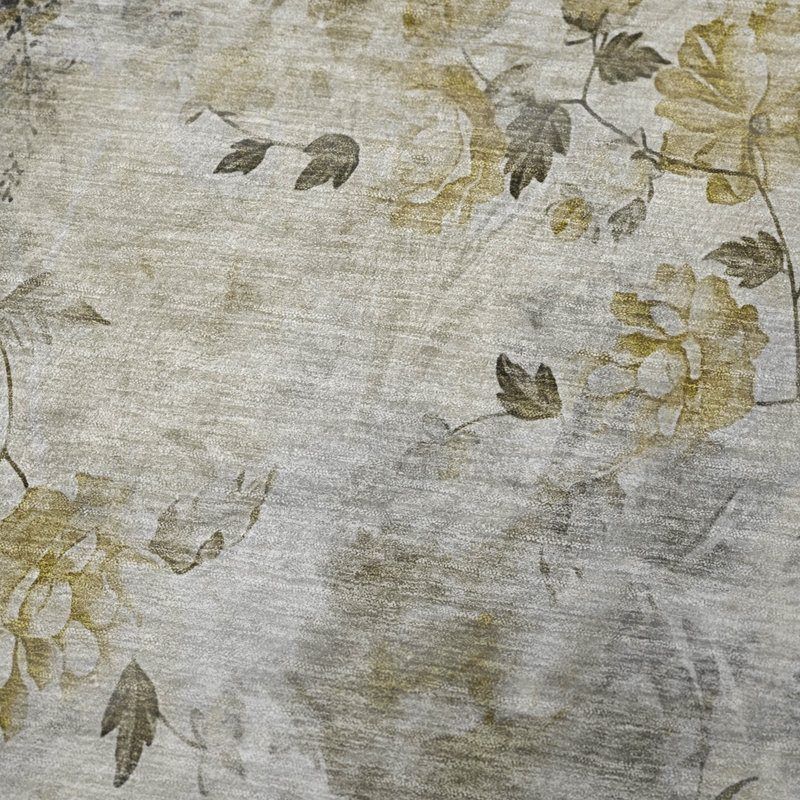 Jeté floral Sherpa ASB724 Addison, Motif floral taupe