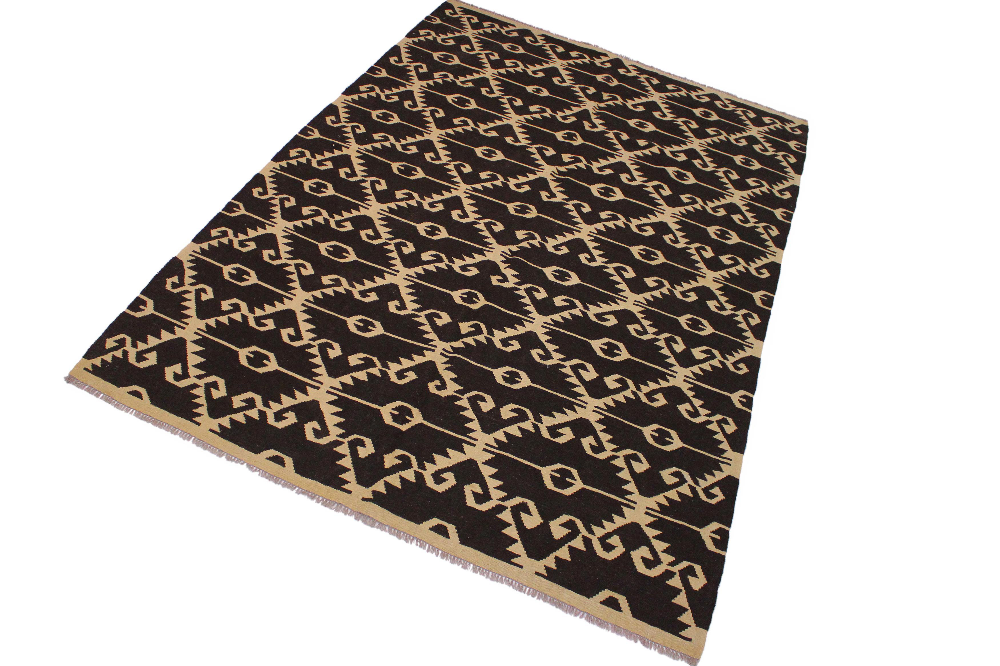 Isabelline Madee Geometric Handmade Rectangle 7' x 9'7" Wool Area Rug ...