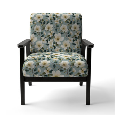 Chaise avec accoudoirs rembourrée Watercolor Whimsy White Serenaded