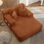 Chaise longue convertible en velours côtelé moelleux avec pochette de rangement-611055677