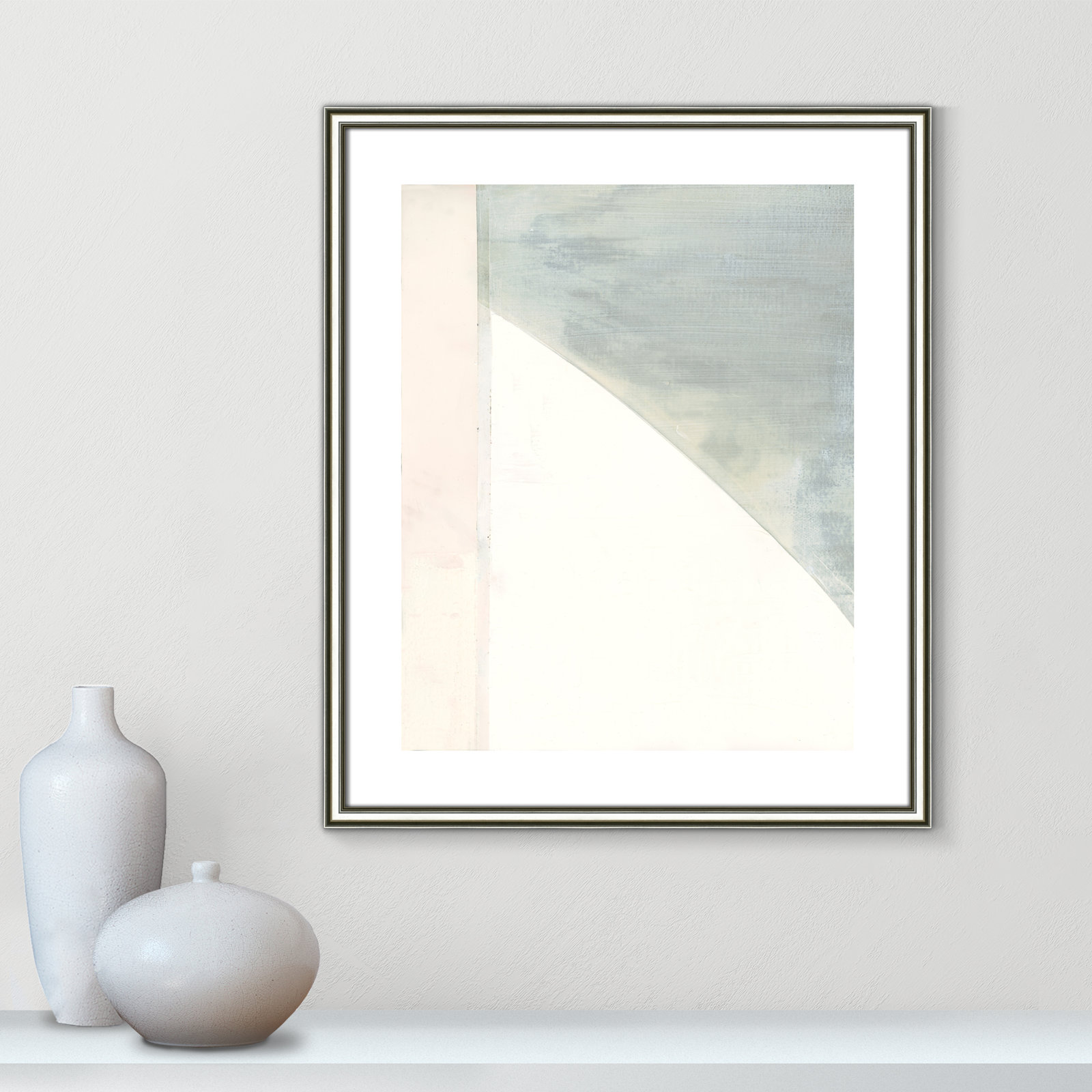 In Neutral I - Painting Print, 25.5" H x 21.5" W x 0.88" D, Silver Framed Paper