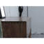 Cabinet audiovisuel noir avec tiroir en noyer