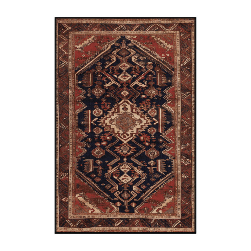 Tapis brun lavable à la machine, Rectangulaire 3 pi x 5 pi