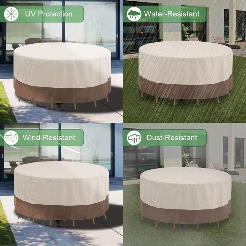 Outdoor Outdoor Garden Furniture Round Cover Courtyard Table And Chair Furniture Cover Protective Cover