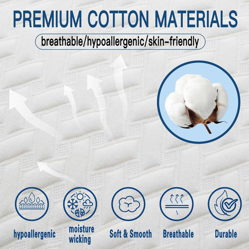 Cotton Firm Bed Pillow, Standard