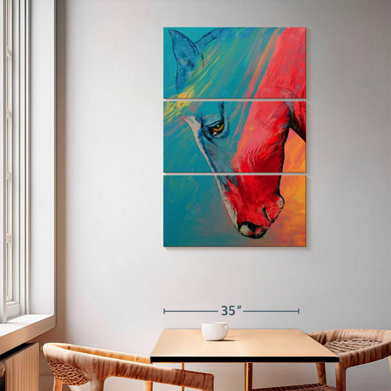Brampt Multi Color Horse, 65" H x 42" W