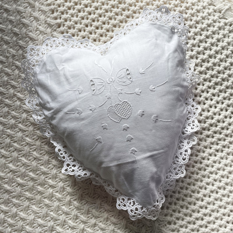 Dear Hearts 2-Piece Pillow Set, 9" H x 5.5" W