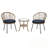 Lidio with 2 Rattan Chairs and Glass Round Table-671914997