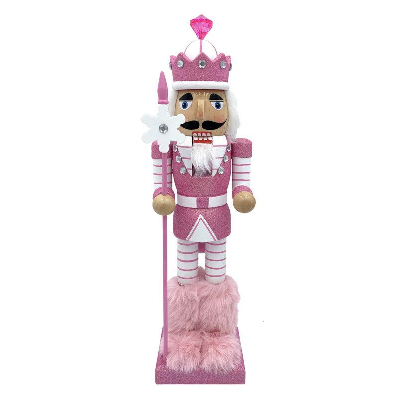 Casse-noisette 14 po flocon de neige rose
