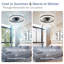 Ventilateurs de plafond modernes de 22 pouces avec lumières et télécommande-75145320-75145323