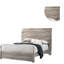 Très grand lit gris, meubles de chambre à coucher en bois, cadre de style contemporain,