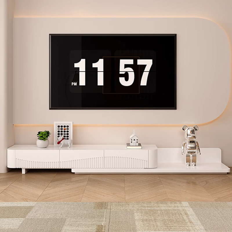 Butter wind retractable simple modern TV cabinet, 70.86"
