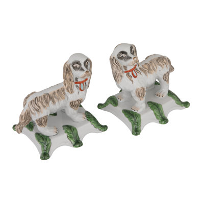 Stoneware Staffordshire Dog Bookends