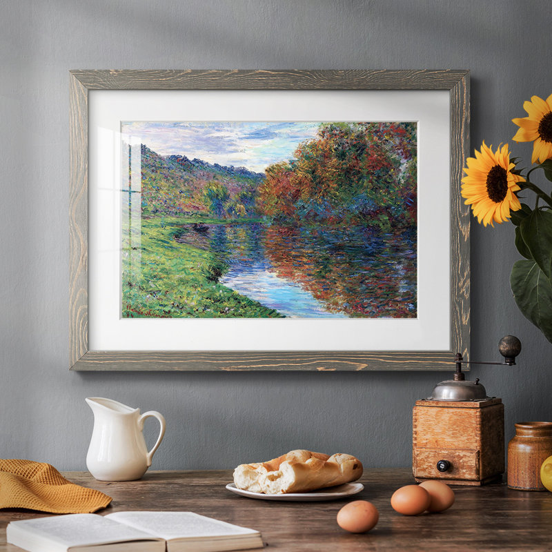 Le petit bras de Jeufosse, automne, 1884, H 26 po x l 38 po, Gris