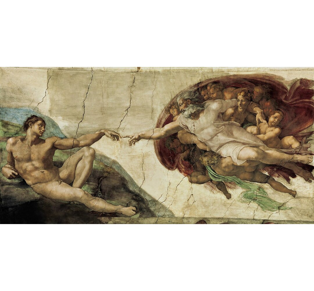 Leinwandbild - Kunstdrucke „The Creation of Adam” von Michelangelo