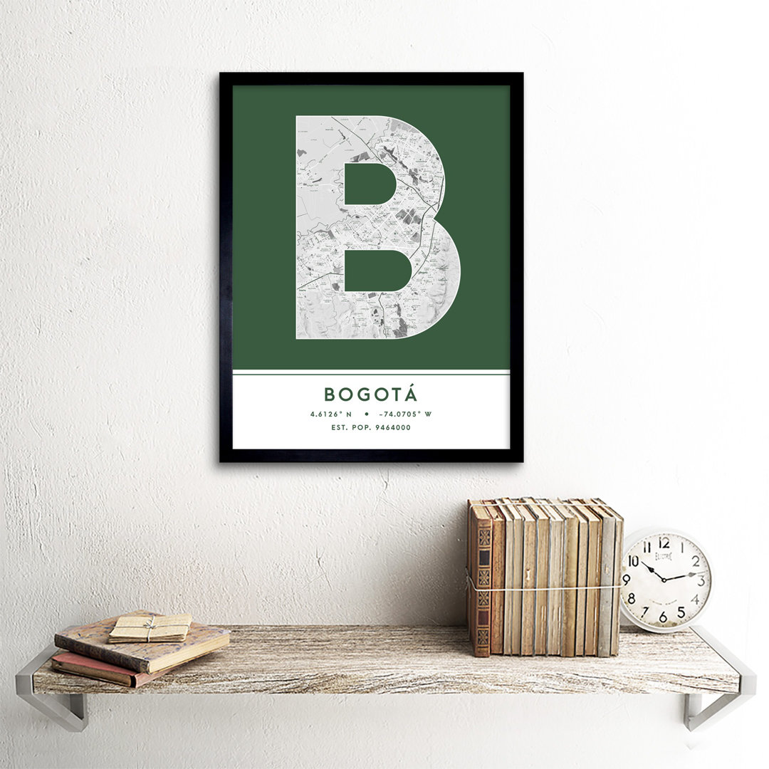 Bogota Colombia City - Single Picture Frame Typography