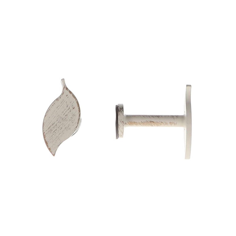 Rust and Gold Leaf Metal Curtain Tieback Hooks - Set of 2