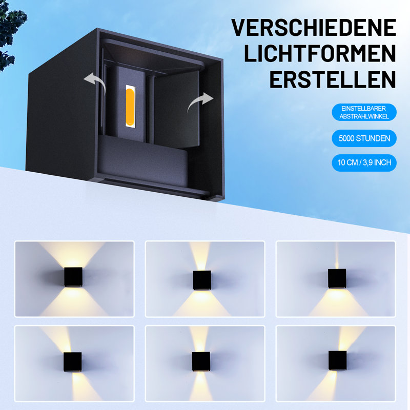 Shume Black Hardwired Integrated LED Outdoor Sconce
