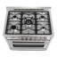 Cosmo 36 po Stellar Collection 4,4 pi³ Cuisinière à double combustible, 5 brûleurs, four à convection, poignée texturée, acier inoxydable