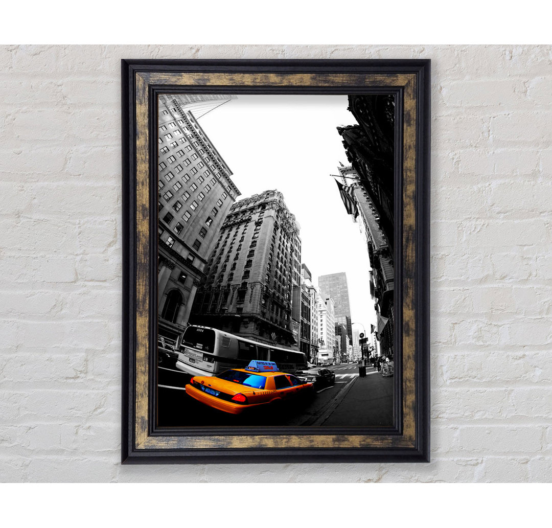 Nyc Yellow Cab On 5Th Avenue - Einzelne Bilderrahmen Kunstdrucke