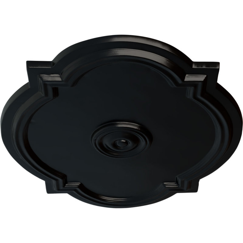 Médaillon Endurathane Acanthus Twist, Noir de jais