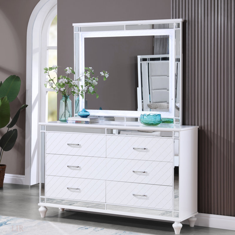 Commode Livorno G02790-D, champagne argenté (Commode)