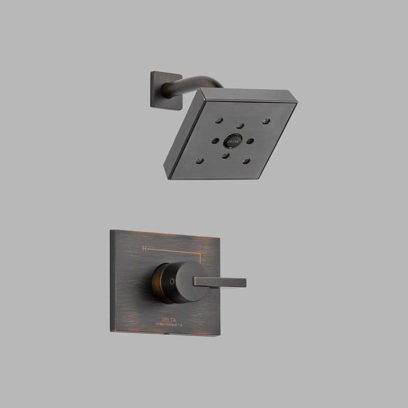 Vero Diverter Shower Faucet Trim with Lever Handle and H2okinetic Technology, Venetian Bronze