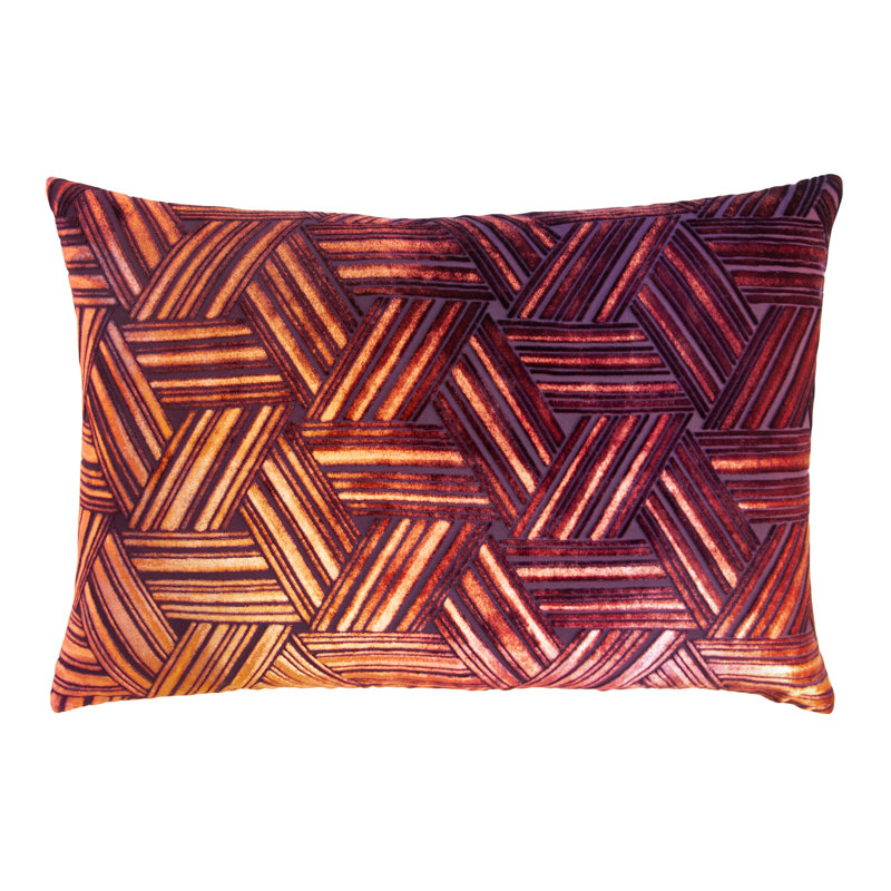 Entwined Lumbar Pillow Cover & Insert, 14" x 20", Wildberry