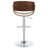 Ecru And Chrome Adjustable Bar Stool-36387289