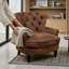 Calum Faux Leather Buttoned Accent Wingback Chair-733682706