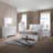 Modern white storage Queen bed