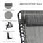 Folding Chaise Lounge with 5-level Reclining Back-784506761