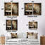 «Bathroom Rustic Charm», ensemble de 2 impressions sur toile, ensemble d'humour beige-874712105-874712104-874712106