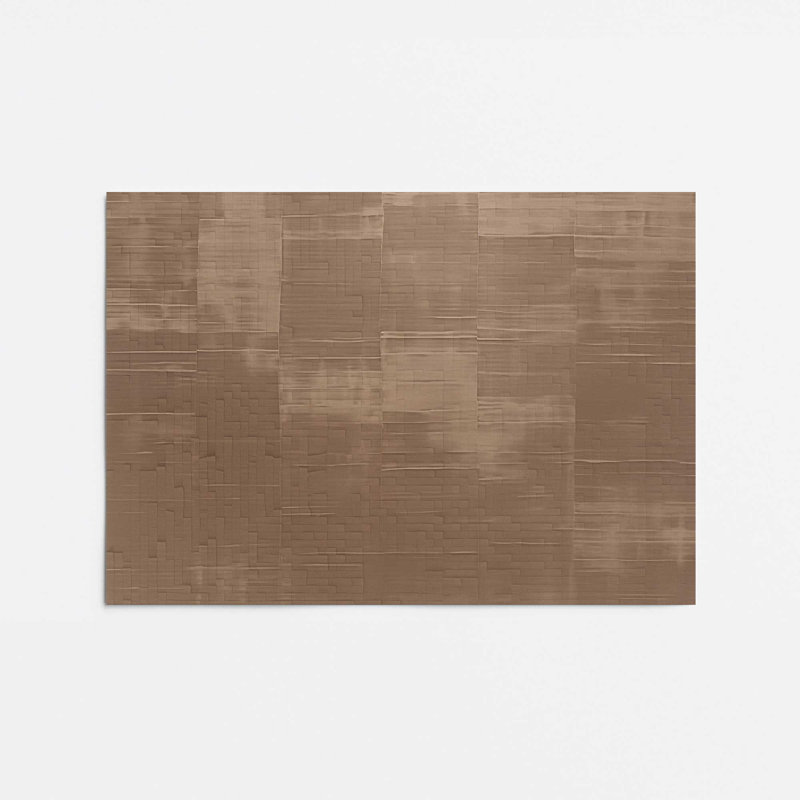 Carrés de Sienne I, Papier, H 18 po x l 24 po