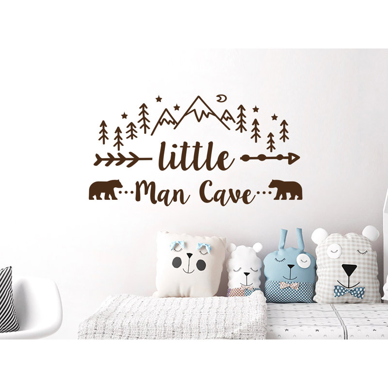 Décalcomanie murale Little Man Cave, Brun