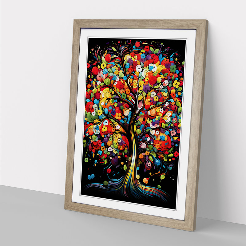 Single Picture Frame Print on Wood, 46cm H x 34cm W, Oak Framed