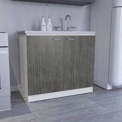 Utility Sink Cabinet with Stainless Steel Counter