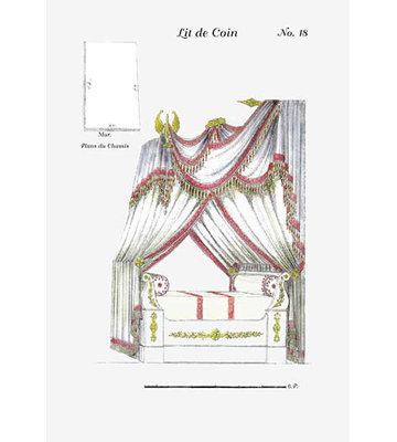 « french empire », lit de coin 18, impression