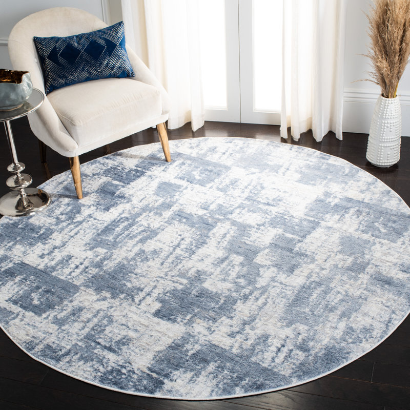 Joziah 700 Performance Abstract Rug, Round 6'7"