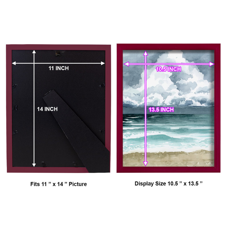 South Beach Storm I - reproduction de cadre photo simple, H 15 po x l 12 po x P 1 po, Rouge