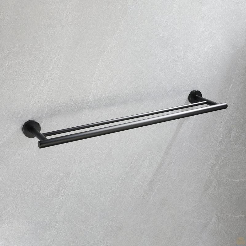 5 Piece Bathroom Towel Rack Set Wall Mount, Matte Black