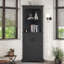 Grande armoire d'angle avec tablettes ouvertes et porte de rangement