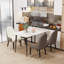 Annagh Stone Top Metal Base Dining Table-492564330-492560528