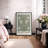 Classical Artwork "William Morris - Green Pimpernel Flower Artwork,  Abstract Floral and Botanical Bathroom Wall Pictures, Large Framed Canvas Giclee Print Wall Art"-95982759-95982757