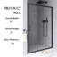 54 po X P 70 po H Porte de douche semi-encadrée au fini noir mat