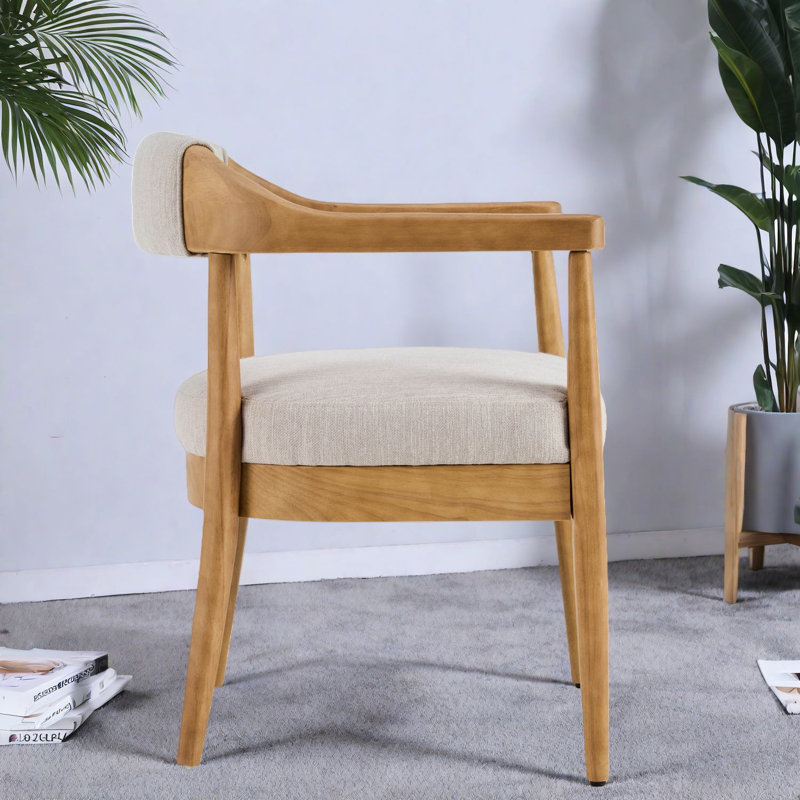 Comfortable Dining Chairs Wood Frame Upholstered Modern Kitchen Set