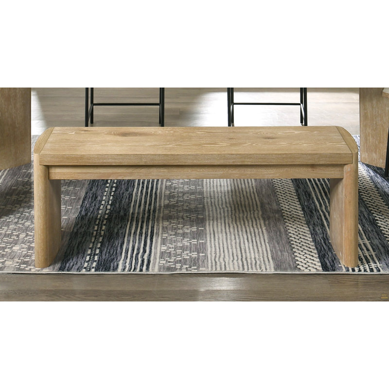 Massimo Wooden Oak Finish 50.5"W Dining Bench