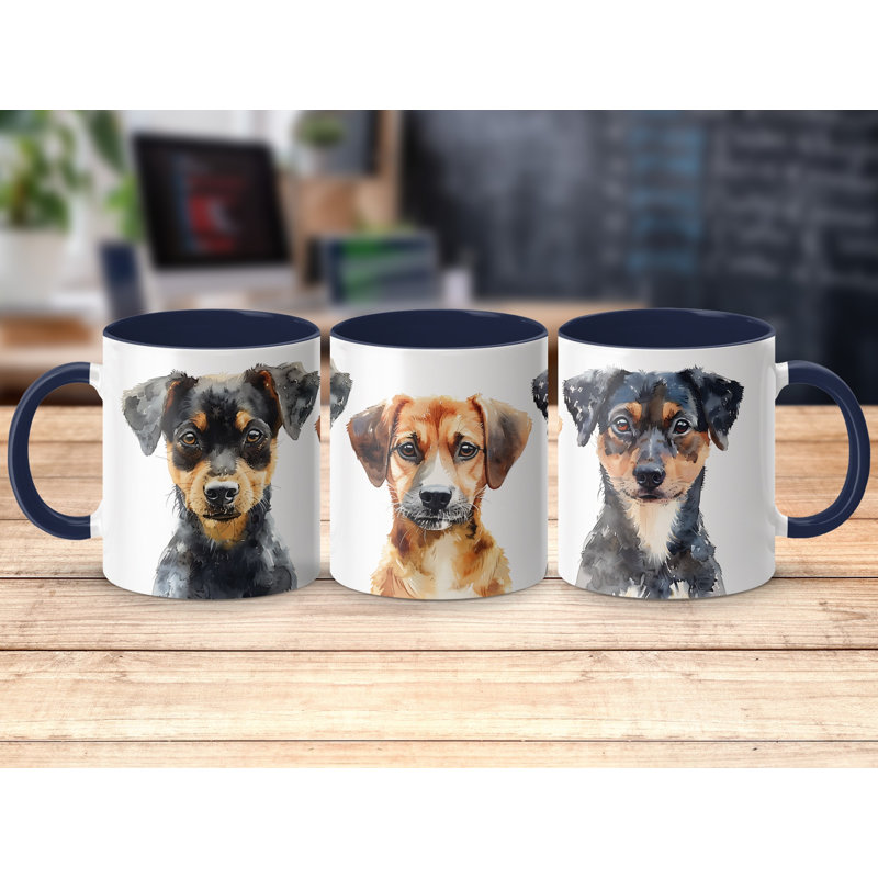 Ceramic Coffee Mug, 2, Navy